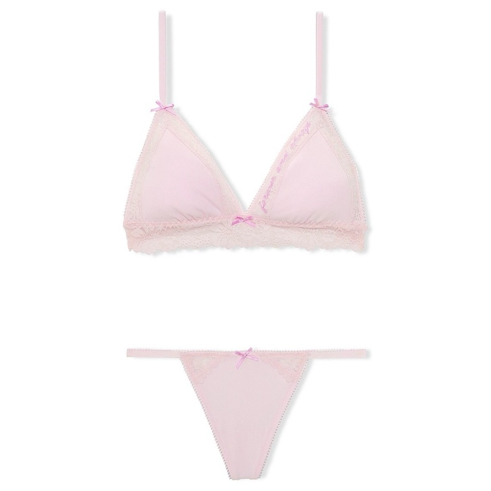Victoria's Secret Pink Lace Bralette - Pink